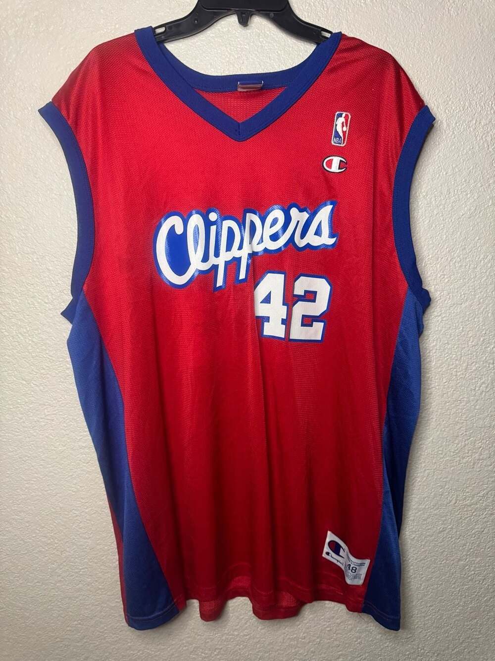 Vintage Champion Los Angeles Clippers #42 Elton Brand NBA Basketball Jersey